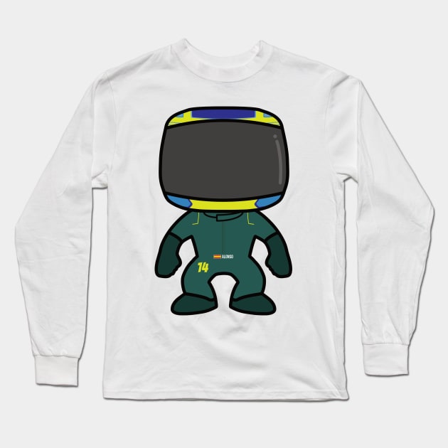 Fernando Alonso Custom Mini Figure – F1 2023 Season Long Sleeve T-Shirt by GreazyL